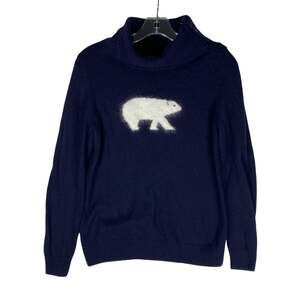 Talbots Polar Bear Sweater MP Lambswool Rabbit Hair Preppy Winter Holidays Cozy